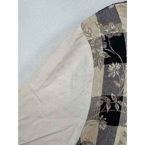 Vintage‎ Allison Che Midi Dress Women 12 Tan Black Pilgrim Peasant Farm House - Picture 12 of 12